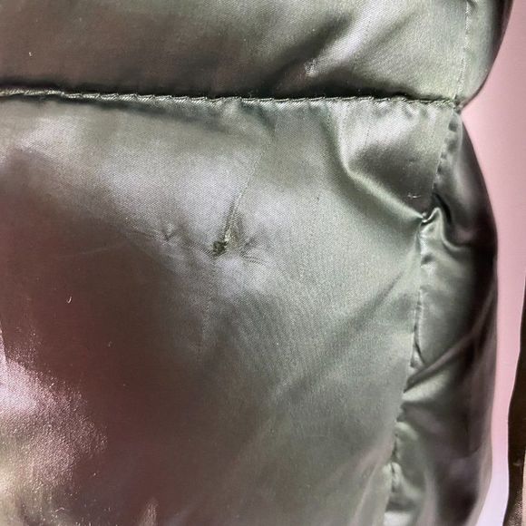S13 Kylie Metallic Green Down Hooded Puffer Jacket - Picture 11 of 16